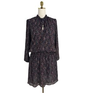 J Crew Mercantile Women Mini Dress Medium Blouson Top Smocked Floral Cottagecore